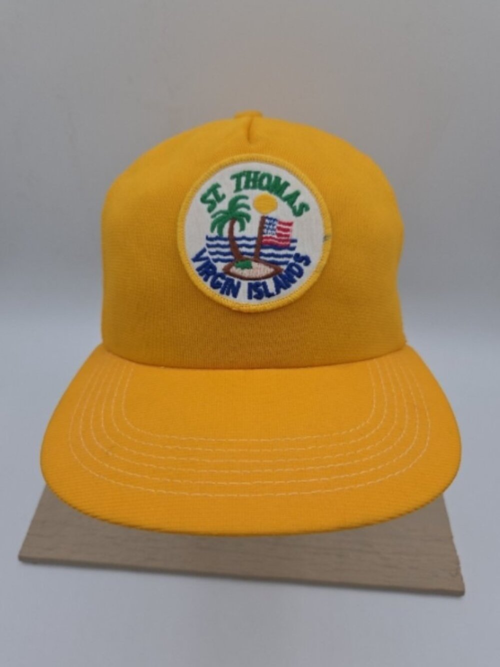 St Thomas Virgin Islands Yellow Trucker Hat Snapback Mesh Cap